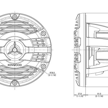 Kenwood KFC-1653MRW Zweiweg-Lautsprecher