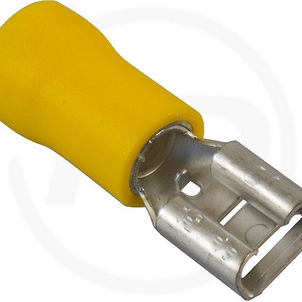 FLACHSTECKHÜLSE GELB 4.0-6.0 MM² / 6.3MM(10)