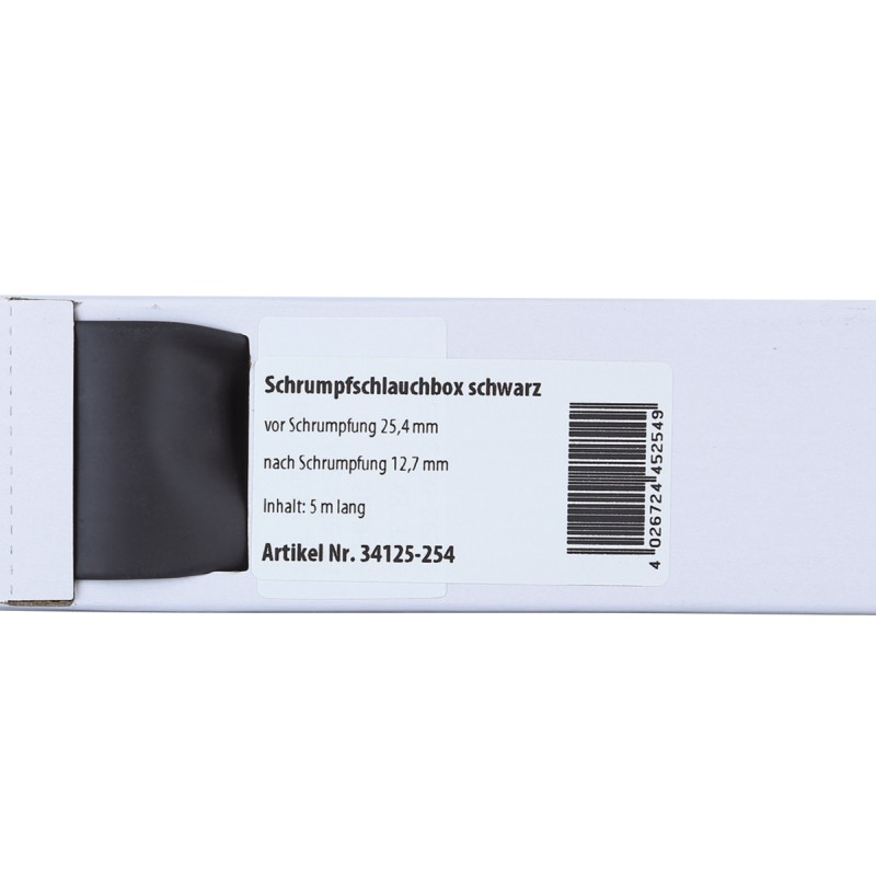 Schrumpfschlauch schwarz Ø 25,4 mm/ Länge: 5 m