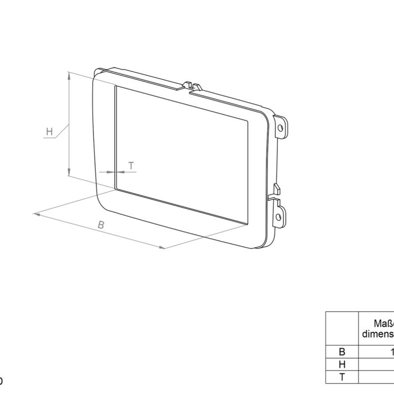 2-DIN Radioblende mit Fach Chevrolet/Nissan Klavierlack