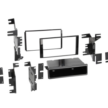 2-DIN Radioblende mit Fach Chevrolet/Nissan Klavierlack
