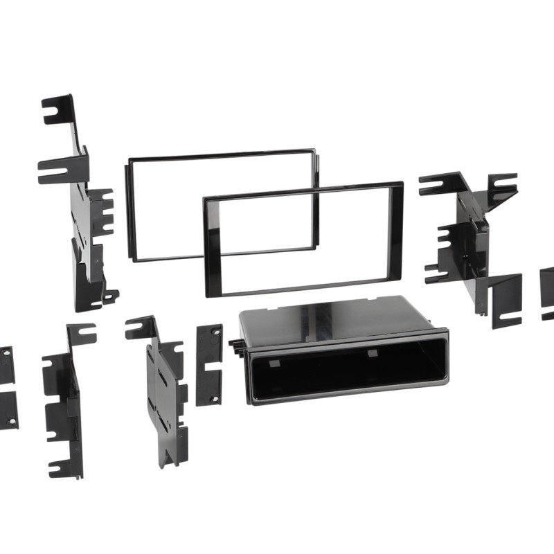 2-DIN Radioblende mit Fach Chevrolet/Nissan Klavierlack