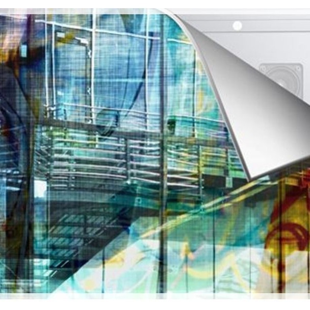 FLAT HIFI SYSTEM MIT WANDBILD MA-3 BLACK