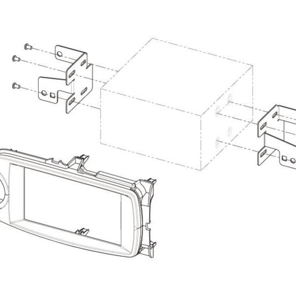 2-DIN Radioblende Toyota Yaris(XP13) 10/2011-08/2014 silber