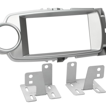 2-DIN Radioblende Toyota Yaris(XP13) 10/2011-08/2014 silber
