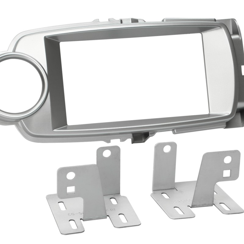 2-DIN Radioblende Toyota Yaris(XP13) 10/2011-08/2014 silber