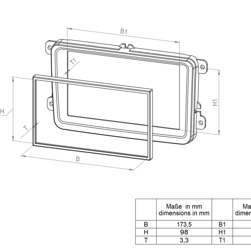 2-DIN RB Honda HR-V (RU) 05/2015- 07/2021 schwarz