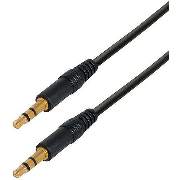 3,5MM KLINKENSTECKER 30CM - SCHWARZ