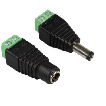 DC BUCHSE + DC STECKER SCHRAUBSTECKER 2X SET
