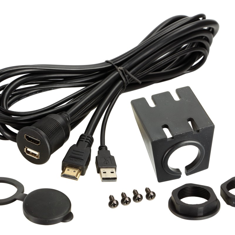 USB/HDMI Einbaubuchse/Aufbaugehäuse USB-A/HDMI