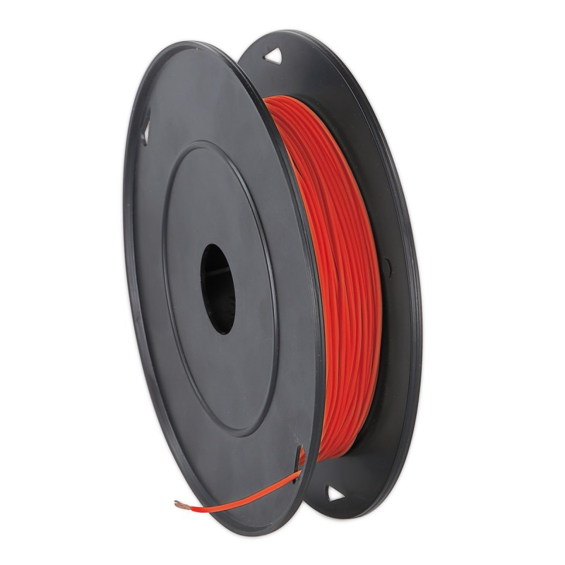 SPULE FLRY KABEL 0.75 MM² ROT 100 METER