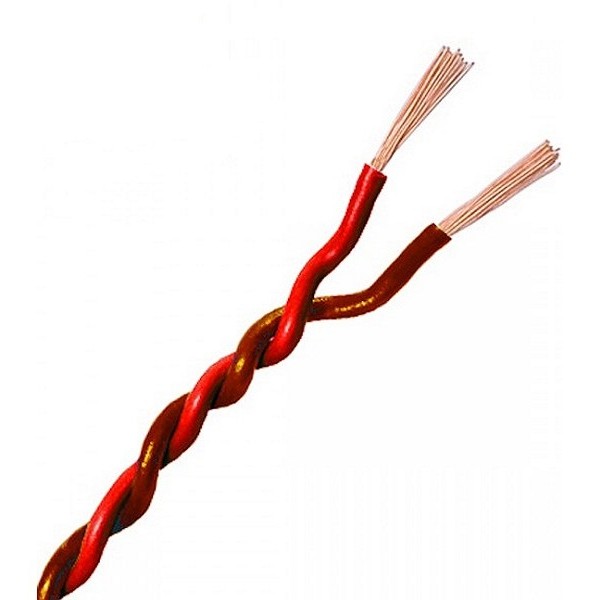 Verdrillte Kabel 2x0.5mm² Rot/Braun