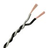 Verdrillte Kabel 2x0.5mm² Grau/Schwarz