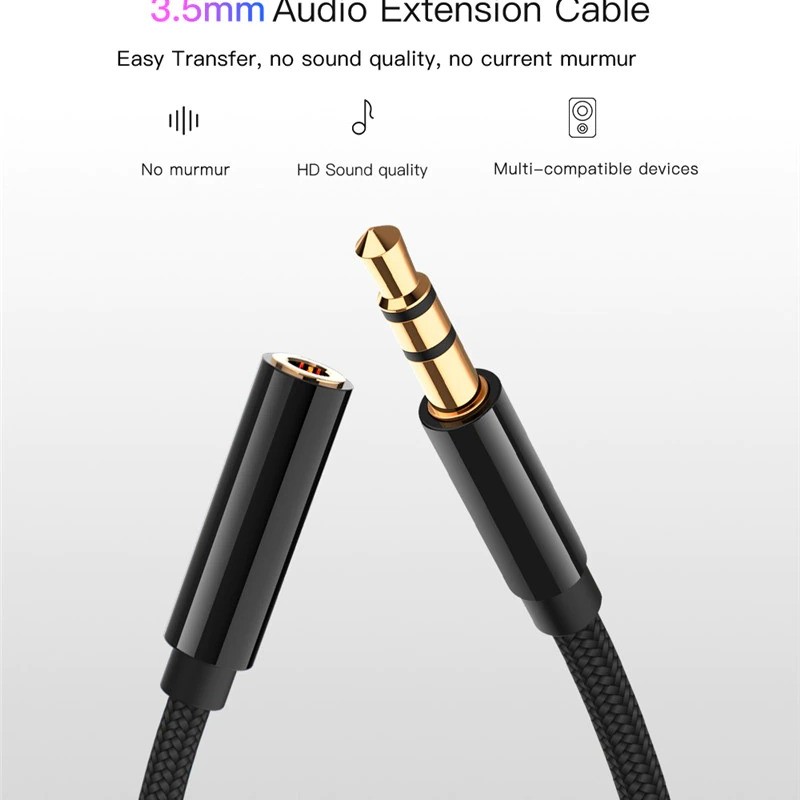 AUDIO KLINKEN VERLÄNGERUNG 3,5MM AUX 0,5M