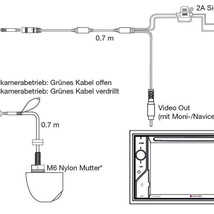 ZENEC ZE-RVC45DT Rückfahrkamera