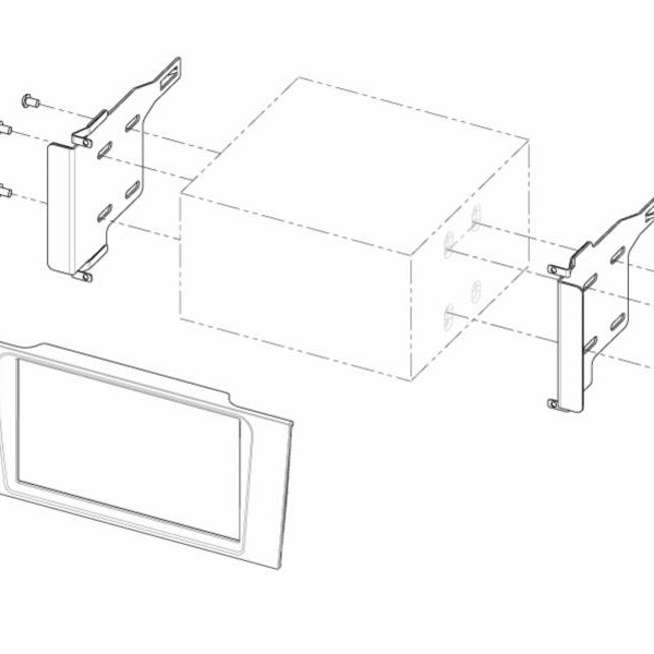 2-DIN Radioblende Audi A4 02/1999-08/2001 schwarz