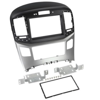 2-DIN RB Hyundai H1 2015-> schwarz/silber mit Uhr