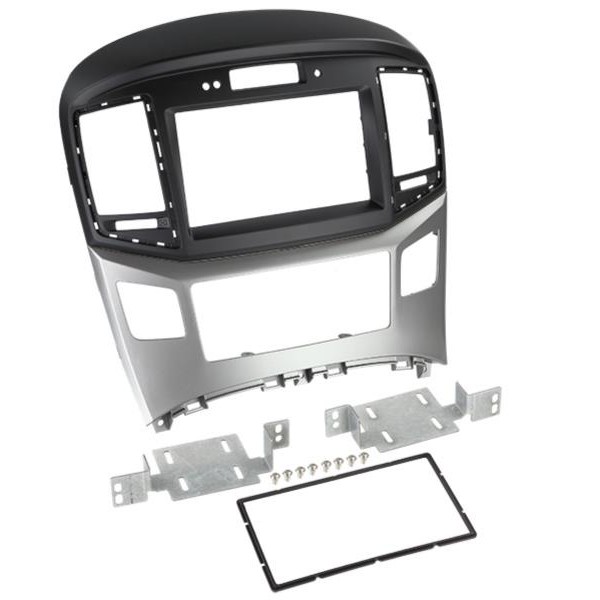 2-DIN RB Hyundai H1 2015-> schwarz/silber mit Uhr
