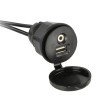 USB/AUX Einbaubuchse USB-A/Klinke spritzwassergeschützt