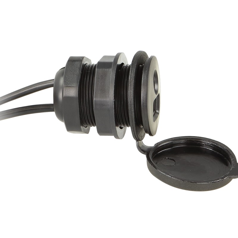 USB/AUX Einbaubuchse USB-A/Klinke spritzwassergeschützt