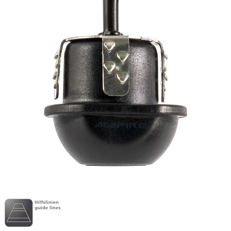 Rückfahrkamera im Kunststoffgehäuse, 90° gespiegelt