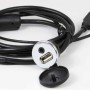 RETROSOUND USB-Einbaubuchse mit 3.5mm Klinke, chrom 130cm