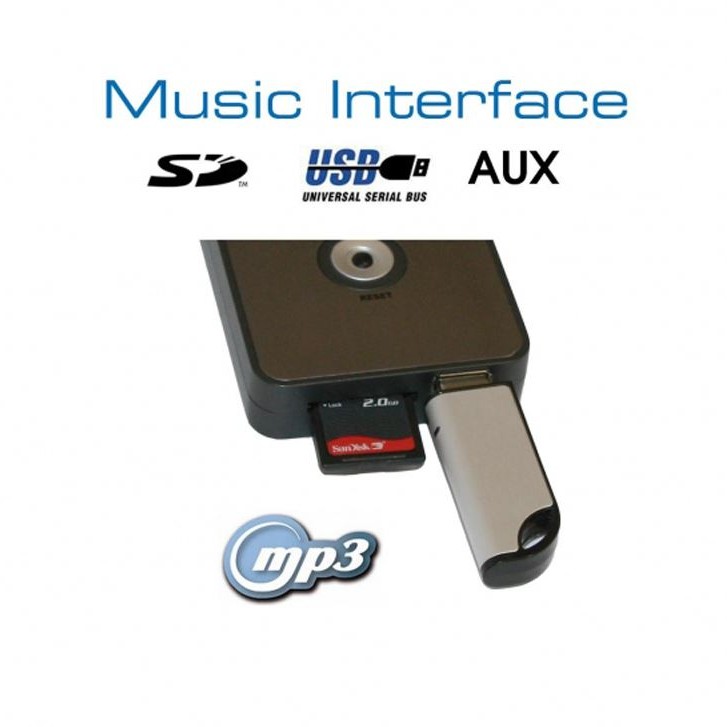 Digitales Music Interface USB SD AUX Mini ISO für Audi, VW, Seat, Skoda