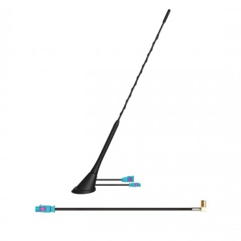 DAB+ und FM Kombi-Dachantenne mit geräuscharmen Wendelstab