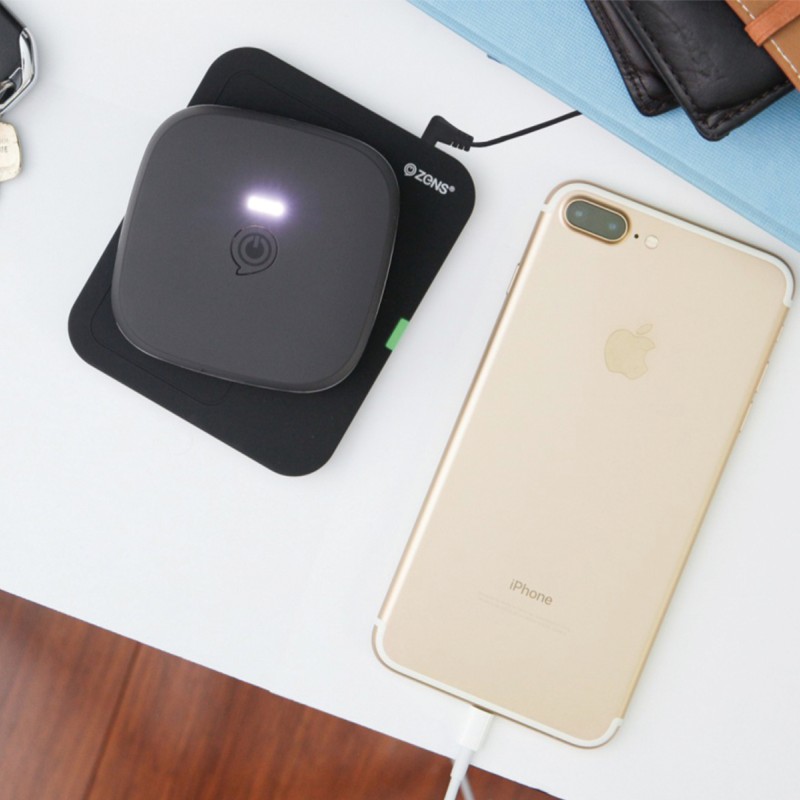 Zens Portable Power Pack 10400 mAh schwarz Qi