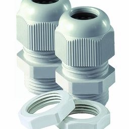 Kabelverschraubung und Gegenmutter M16x1.5 KU PA6 G8 grau RAL 7035 IP68 2 Stück