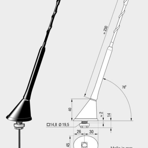 ATTB 2116.01 Dachantenne (AM, FM, DAB+) PASSIV