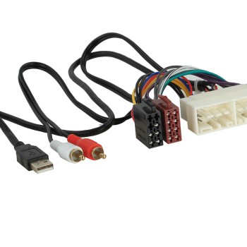 Adapterkabel ISO für Kia (ab 2017) mit AUX-Eingang und USB Anschluss