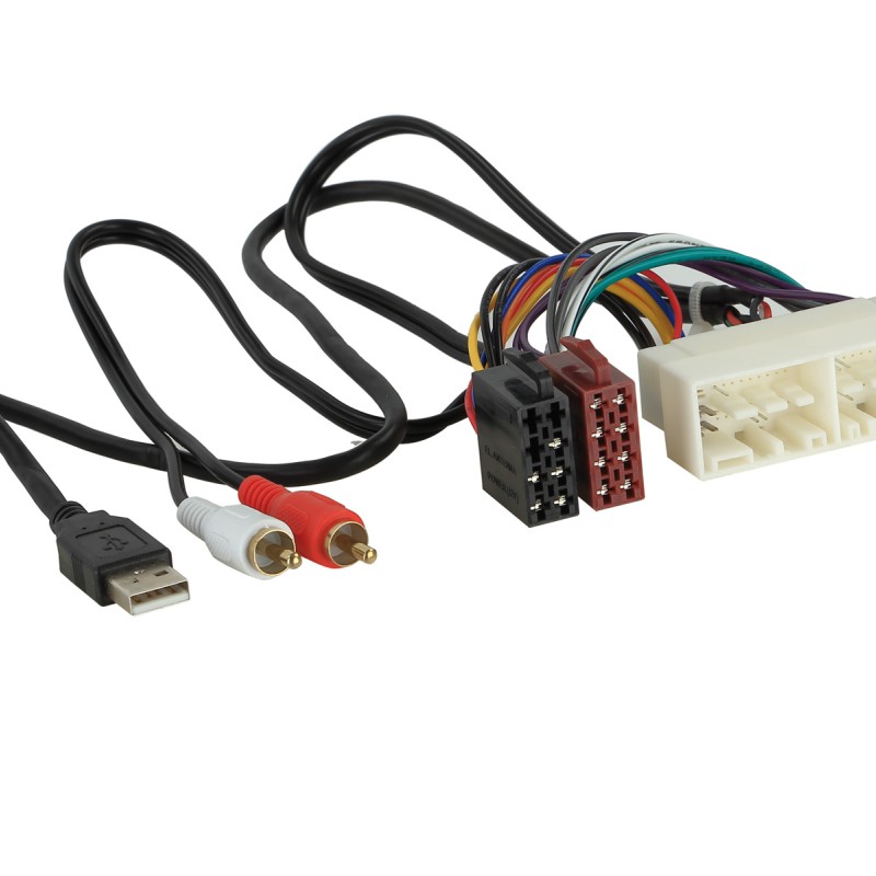 Adapterkabel ISO für Kia (ab 2017) mit AUX-Eingang und USB Anschluss
