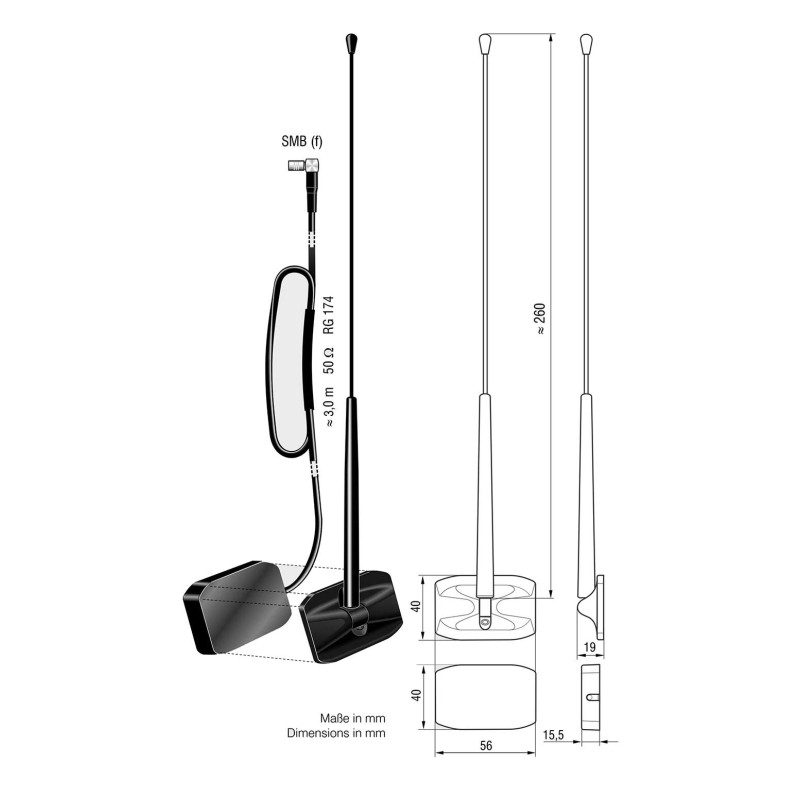 ATTB 4573.01 Klebeantenne DAB+