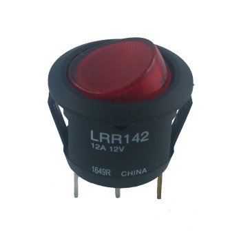 Carling Wippschalter Ein/Aus rund 12V Rot