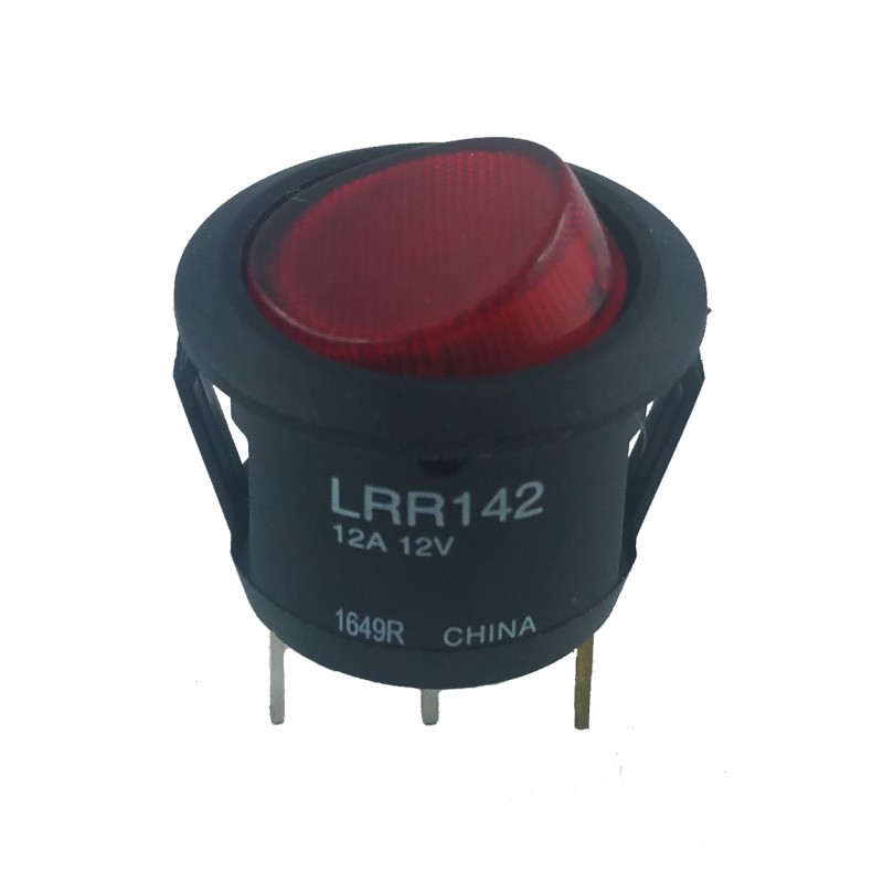 Carling Wippschalter Ein/Aus rund 12V Rot