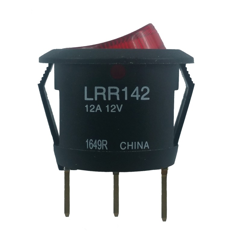 Carling Wippschalter Ein/Aus rund 12V Rot