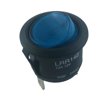 Wippschalter Ein/Aus rund 12V (bernstein)