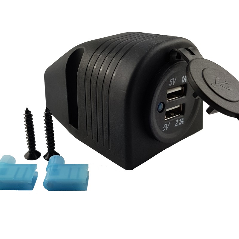 Dual-USB-Ladegerät 12V/24V > USB, Dual 3.1A