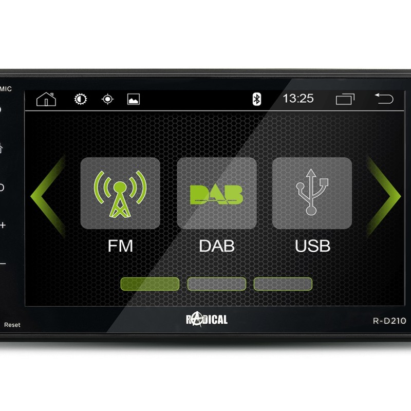 Radical R-D210 2-Din DAB+ Moniceiver kapazitiven 15,7cm Touchscreen