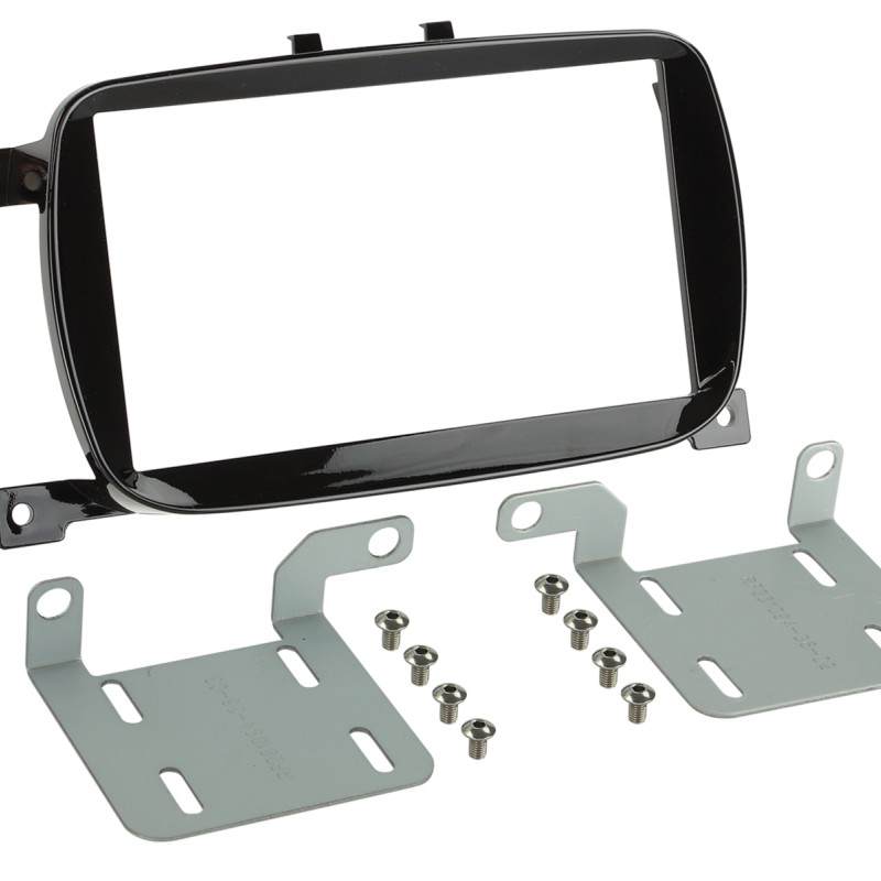 2-DIN Radioblende Fiat 500 07/2015-2023  Klavierlack