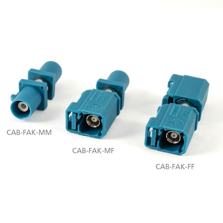 Adapterkabel, Buchse/Buchse, wasserblau FAKRA