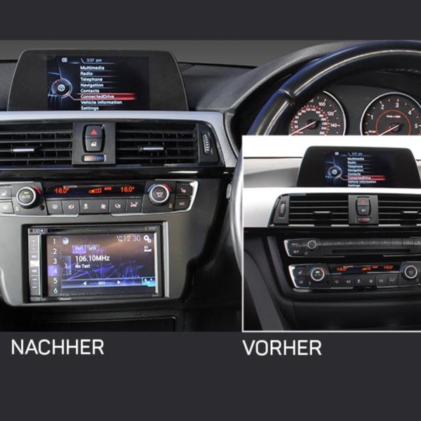 2-DIN Kit BMW (LFB-Adapter) 3er / 4er schwarz