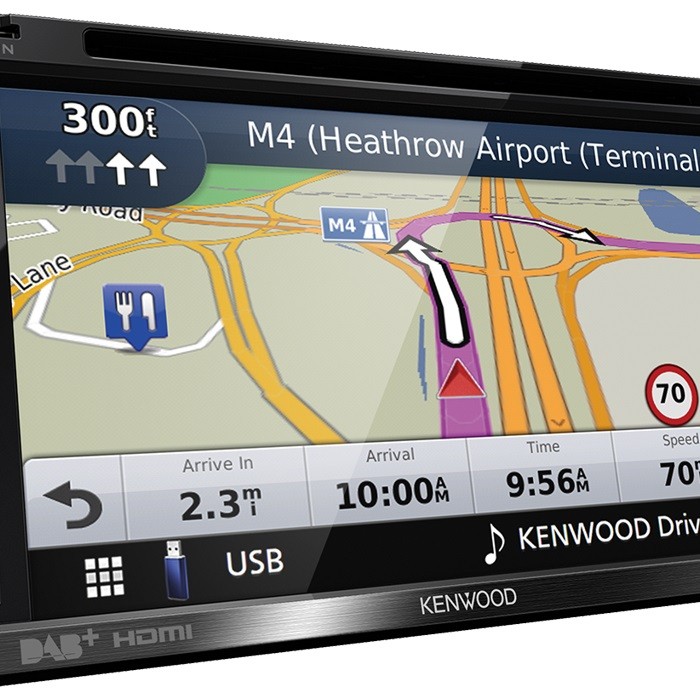 Kenwood DNX-5190DABS 2-Din Navigation mit DAB und Apple CarPlay, Android Auto