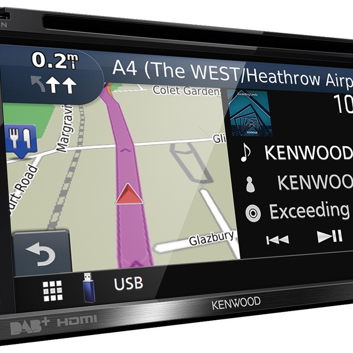 Kenwood DNX-5190DABS 2-Din Navigation mit DAB und Apple CarPlay, Android Auto
