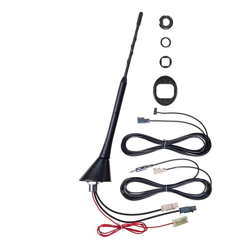 ATBB 2118.04 FM/DAB+ Aktiv-Antenne mit 5m DIN - SMB Kabel-Set