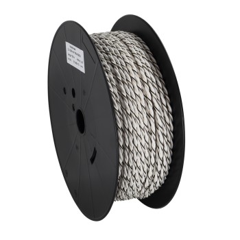 Verdrillte Kabel 2x2.50mm² Weiß/Weiß-Schwarz