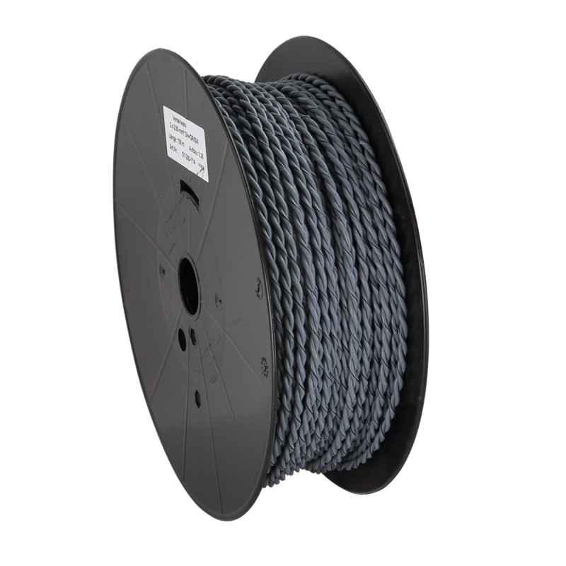 Verdrillte Kabel 2x2.50mm² Grau/Grau-Schwarz