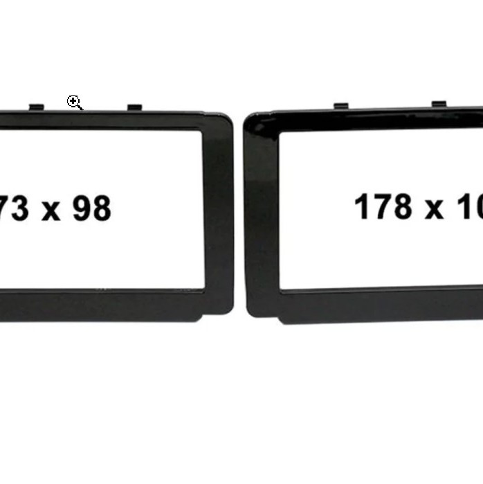 2-DIN Radioblende Toyota Hilux 2016-2020 Klavierlack