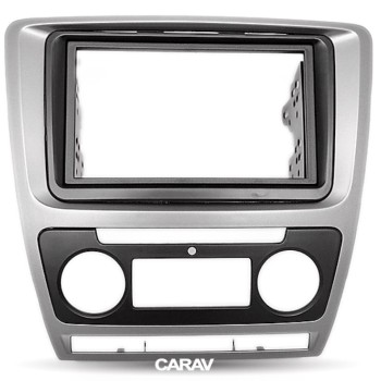 2-DIN Radioblende für SKODA Octavia 2008-2013 (automatische Klimaanlage) grau